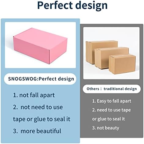SNOGSWOG 28 Pack 9x6x3 inches Pink Shipping Boxes for Small Business, Small Corrugated Cardboard Gift Box for Mailing,Shipping,Storing,Christmas Gifts Wrapping - Image 4