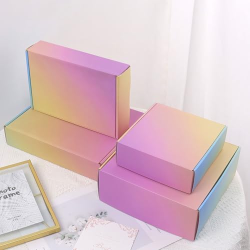 8x8x3 Shipping Boxes for Packaging, 30 Pack Colorful Corrugated Cardboard Mailer Box for Small Business, Shipping, Mailing - Image 4