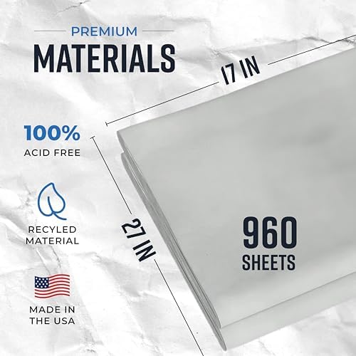 Packing Paper Sheets for Moving | 960 Sheets | 27" x 17" | 30 lb | Made in USA | Newsprint Paper | Must Have in Your Moving Supplies - Image 2