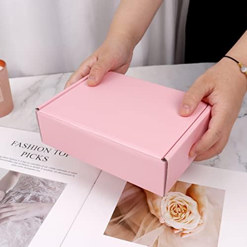 4x4x2 in Pink Shipping Boxes for Packaging Small Business, 45 Pack Mailer Boxes Corrugated Cardboard Mailing Box - Image 5