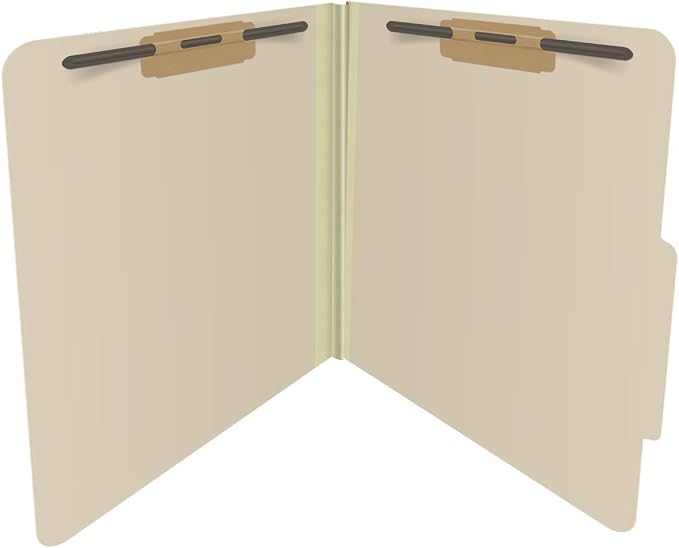 Top Tab Pressboard Folders, Letter Size, 2" exp, Fasteners Pos #1 & #3, Manila (Box of 25) - Image 4