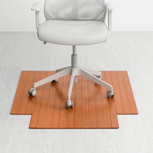 Anji Mountain 48" x 36" Bamboo Office Chair Mat for Carpet & Hardwood Floor by AnjiMountain