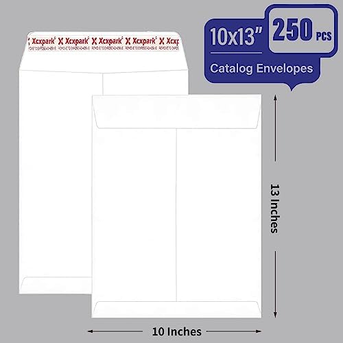 Xxcxpark 250 PCS 10x13 inches Security Catalog Envelopes Printable Self Seal Envelopes, Anti Tear White Kraft Envelopes for Invitation Cards, Pictures, Photos, Documents - Image 2