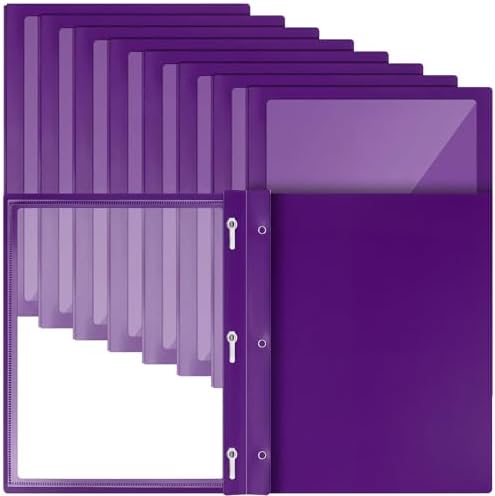 Teling 24 Pcs Report Covers with 3 Prong Presentation Folders, Dark Purple by Teling