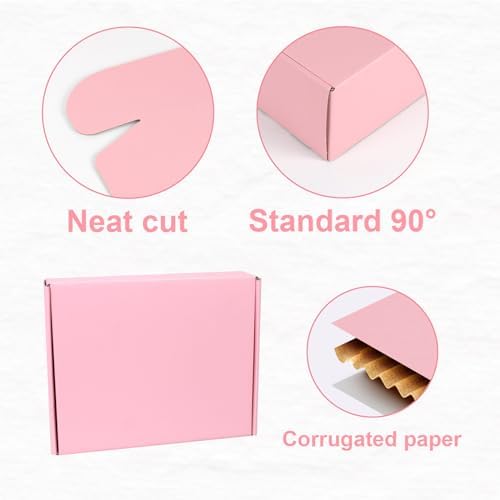 10x8x2 Pink Shipping Boxes 30 Pack, Mailing Boxes for Small Business, Corrugated Cardboard Literature Mailers - Image 3