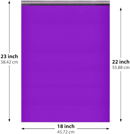 Purple Bubble Mailers 18x23, Poly Padded Envelopes #9, 50 Pack - Image 2