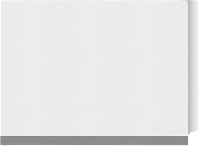 Ecom Folders Heavy Duty Top Tab Classification Folders | Letter Size 18 Pt Stock with 1 Divider | 2/5 Cut Right Position Tab for Medical, Legal and Office Documents | White, Box of 10 - Image 3