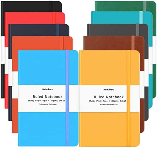 Huhuhero 10 Colors Lined Journal Notebooks, College Ruled 5"×8.25", 10 Pack - Image 7