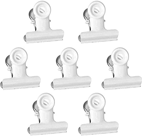 JAM PAPER Metal Bulldog Clips - Medium - 31mm - White - 15/Pack by JAMPaper