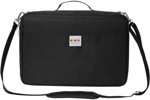JAKAGO 480 Slots Colored Pencil Case Extra Large Capacity Pen Holder for Artist Painter Zipper Organizer Bag for Marker Highlighter Storage Case for Office Sketch Travel Supplies (Black) by JAKAGO