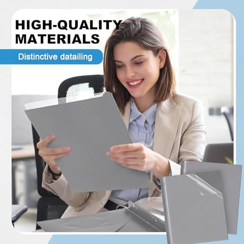 Teling 48 Pcs Report Covers with 3 Prongs for 8.5'' x 11'' Paper(Grey) - Image 5