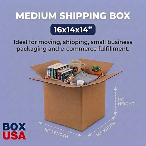 BOX USA Shipping Boxes 16"L x 14"W x 14"H, 25-Pack Medium Corrugated Cardboard Boxes for Shipping, Mailing, Packing, Packaging and Storage - Image 2