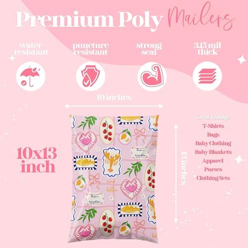 Pretty Package Store Poly Mailers 6x9, Ciao Bella, 100 Pack - Image 3