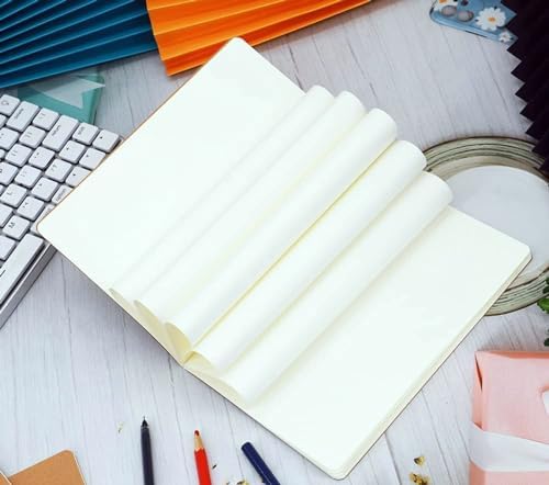 12 Pack A5 Blank Notebook Bulk Kraft Cover Travel Journals Composition Diary Subject Notebooks Planner 60 Pages, 8.3”x 5.5” - Image 4