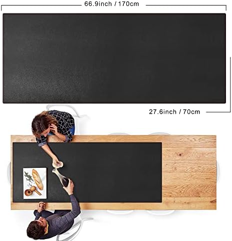 ZORESYN Conference Table Pads PU Leather 66.9" x 27.6" (Black) - Image 2