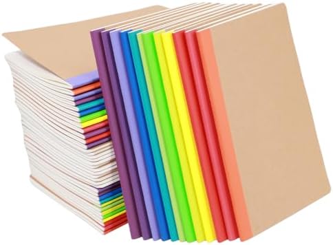 48 Pack A5 Kraf Notebooks Lined Journal Bulk Writing Diary Subject Notebooks Planner with Thick Paper, 60 Pages, 30 Sheets, 8.3x5.5 inch by Unknown