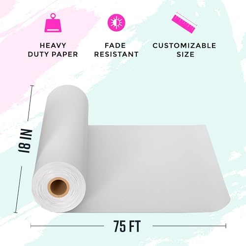 Bryco Goods Kraft Paper Roll - 18” x 75’ (900”) - Pack of 2 - White Easel Paper for Drawing, Painting, Arts & Crafts, Bulletin Boards, and Gift Wrapping - Made in the USA - Image 3