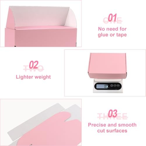 6x4x2 in Pink Shipping Boxes for Packaging Small Business, DERZIFUN 50 Pack Mailing Boxes Corrugated Cardboard Mailer Gift Box - Image 4