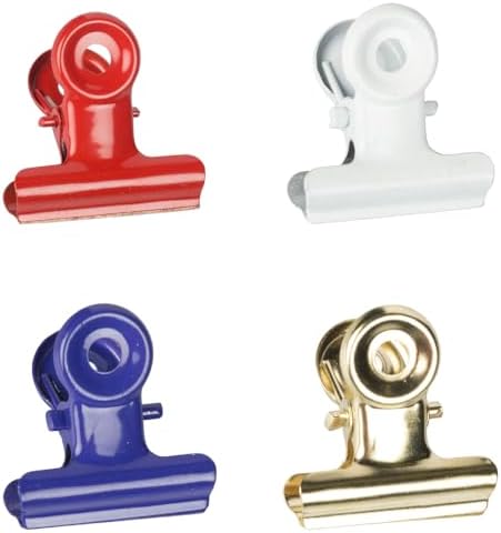 JAM PAPER Metal Bulldog Clips Combo Pack - Small - 22mm - Assorted - 100/Pack by JAMPaper