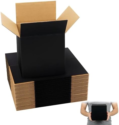 Black Shipping Boxes 6x6x6, 30 Pack Small Mailer & Packaging Boxes for Small Business, Heavy Duty Corrugated Cardboard, Perfect for Mailing & Shipping by FORBFAN-US