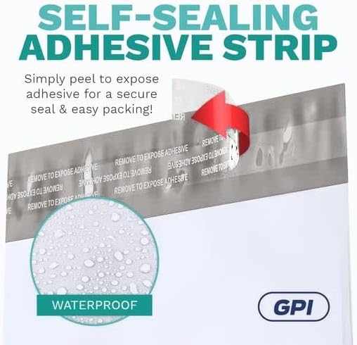 24" X 24" Extra Large Poly Mailers, 100 Count White Polymailer Shipping Envelopes for Clothes 2 Mil Unpadded Waterproof Opaque Self-Seal Poly Bags with Tear/Puncture Proof Adhesive Strip - Image 2