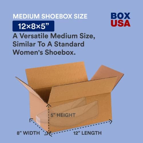 BOX USA Shipping Boxes 12"L x 8"W x 5"H, 25-Pack Small Corrugated Cardboard Box for Shipping, Packaging, Moving, Storage Box for Home or Business, Strong Wholesale Bulk Boxes - Image 2
