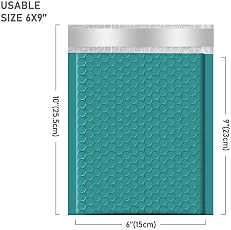 METRONIC Bubble Mailers 6x10" Padded Envelopes Forest Green 300 Pack Sealed - Image 2