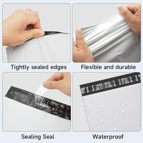 White Shipping Bags, Self-Seal Poly Mailers 10x13 Inch, 100 Pack - Image 5