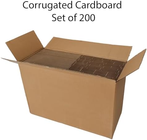 Calenzana 8.5x11 Browm Corrugated Cardboard Sheets, Flat Card Boards Inserts for Crafts, Packing, Shipping, Moving, Mailing, 200 Pack - Image 4