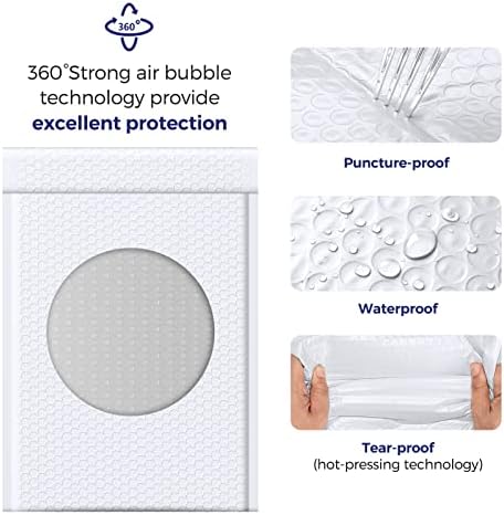 Fuxury 100 Pack Bubble Mailers Bulk 10.5x16" Thick Padded Envelopes - Image 3