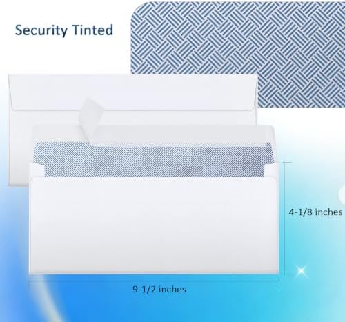 1000 Pack #10 Security Envelopes Self Seal 4-1/8 x 9-1/2 Inch - Image 2