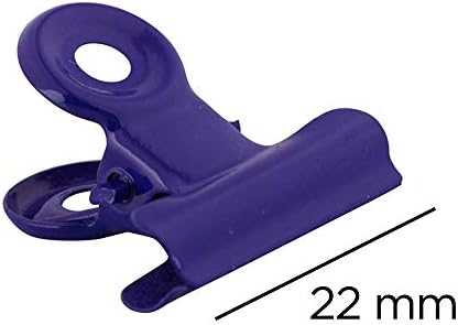 JAM PAPER Metal Bulldog Clips - Small - 22mm - Purple - 25/Pack - Image 4