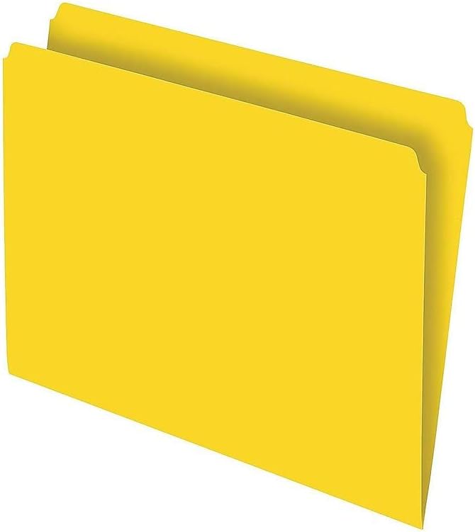 Staples File Folders, Single Tab, Letter Size, Yellow, 100/Box (ST509661-CC) - Image 3