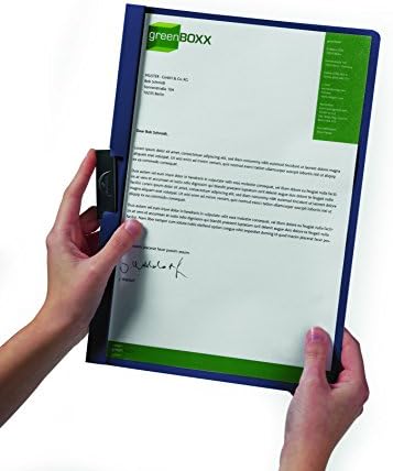 Durable Report Cover with DURACLIP Letter-Size 8.5" x 11" Inches - Holds Up to 30 Pages - Clear Cover and Dark Blue Border - Box of 25 - Image 4