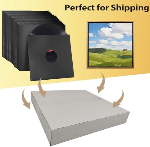 50 Pack 12.5×12.5×2" Vinyl Record Mailers, Height-Adjustable for LPs - Image 4