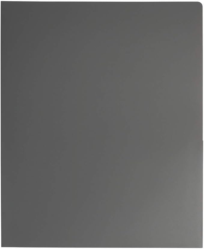 JAM PAPER Heavy Duty Plastic 2 Pocket Extra Tough School Folders - Grey - 6/Pack - Image 7
