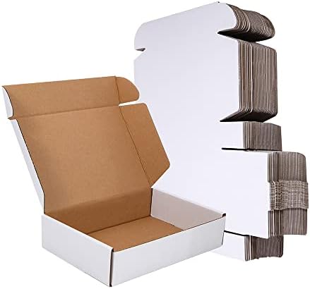 150 Pack 9x6x2'' Small Shipping Boxes, Corrugated Cardboard Mailers for Business, White (CM962-150) by CH-BOX
