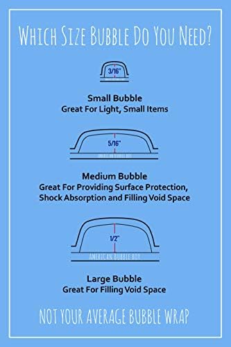 4 large rolls of Bubble Wrap total 700 feet, small bubbles 3/16 cushioning, 700 ft, heavy duty, perforated Every 12" Made in the USA by American Bubble Boy, bulk packaging wrap for moving and shipping - Image 2