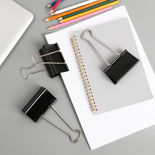 AmazingSpark 48 Pack 3 Large Inch Binder Clips, Metal Black Paper Clamps - Image 4