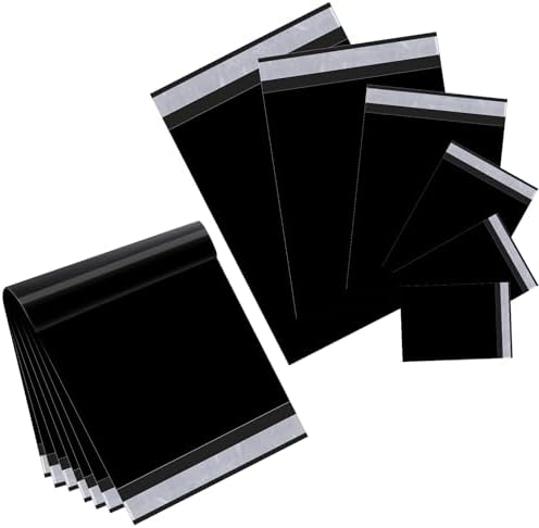 Outus 240 Pcs Poly Mailers Variety Size Pack Shipping Bags, Black - Image 2