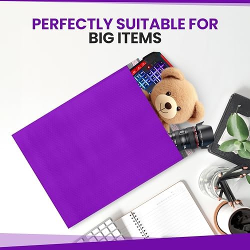 Purple Bubble Mailers 14.25x20, Self Seal Poly Padded Envelopes #7, 15 Pack - Image 3