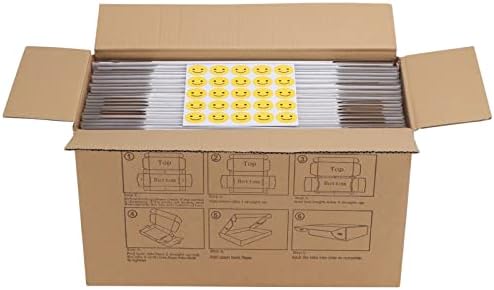 HORLIMER 9x6x3 inches Shipping Boxes Set of 25, White Corrugated Cardboard Box Literature Mailer, 25 Stickers Included - Image 7