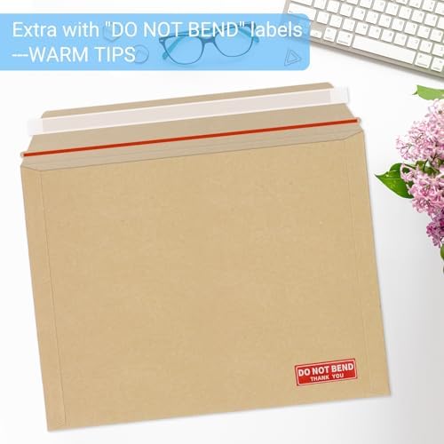 zmybcpack 25 Pack Large Kraft Rigid Mailer 10"x13.5" Rigid Envelopes - Image 4