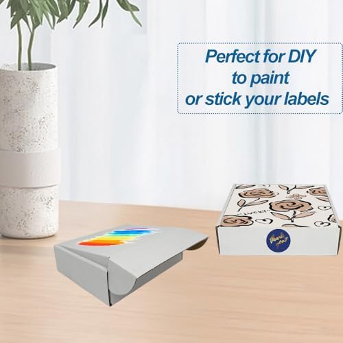 ROTCH 200 Pack 7x6x2'' Small Shipping Boxes, White, Cardboard Corrugated Mailers for Small Business (M762-W-200) - Image 4