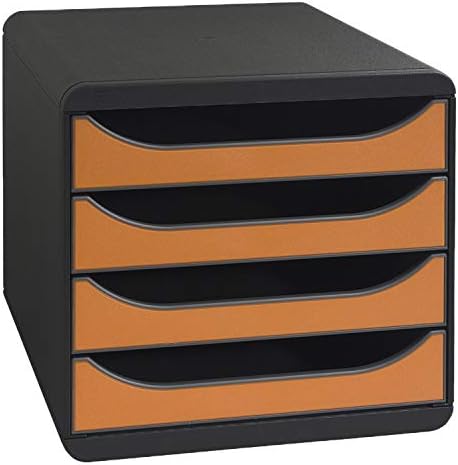 Exacompta Big-Box Iderama, 4 Drawers - Mouse Grey/Mandarin - Image 8