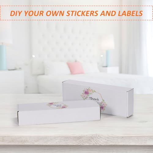 HORLIMER 12x4x2 inches Shipping Boxes Set of 25, White Corrugated Cardboard Box Literature Mailer - Image 4