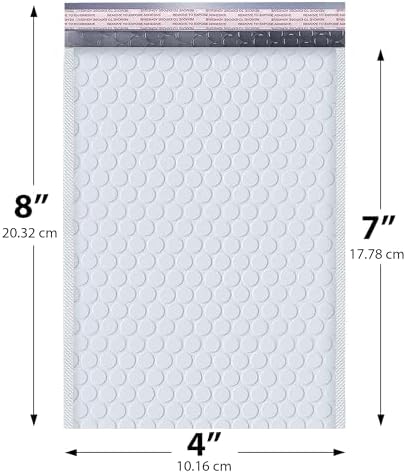 Arctic White Bubble Mailers 4x8 Poly Padded Envelopes #000, 1000 Pack - Image 2