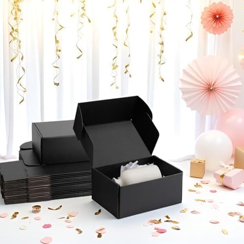 9x6x4 inch Black Shipping Boxes for Small Business- Set of 25 - Image 6