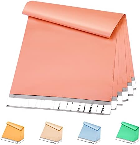 Metronic Poly Mailers Bags Large Shipping Bags 14.5x19 100 Pcs Peach Pink by METRONIC
