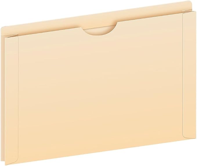 Pendaflex File Jackets, Legal Size, Manila, 2" Expansion, Reinforced Straight-Cut Tabs with Thumb Cut, 50 Per Box (23200EE), Beige by TOPSProducts